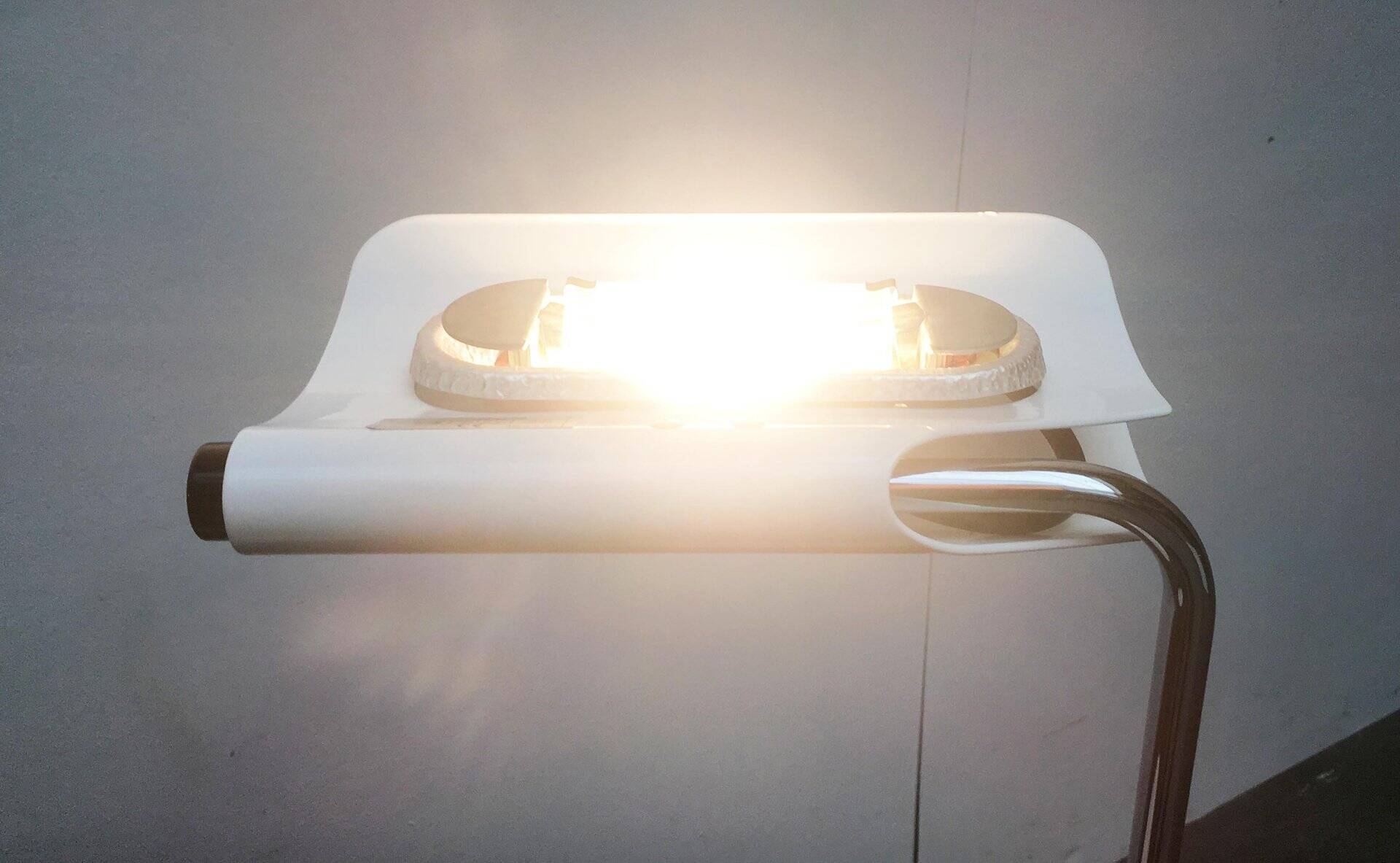 Vintage italian table lamps tegola by bruno gecchelin for blu italia, set of 2