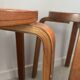 Pair of Artek stools model E60 (rare version with 4 legs), Alvar Aalto