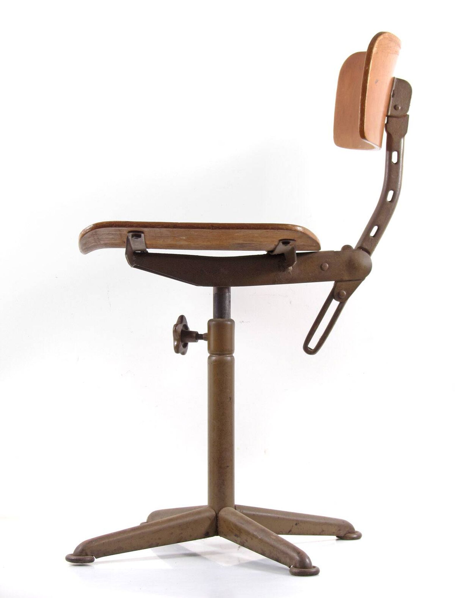Friso Kramer style plywood atelier drawing table chair