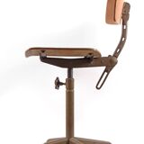 Friso Kramer style plywood atelier drawing table chair
