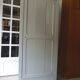 Vintage Parisian wardrobe with 1 vintage door re-enchanted in verdigris