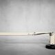 Beige plastic table lamp Lucifer, mid-century modern Scandinavian style.