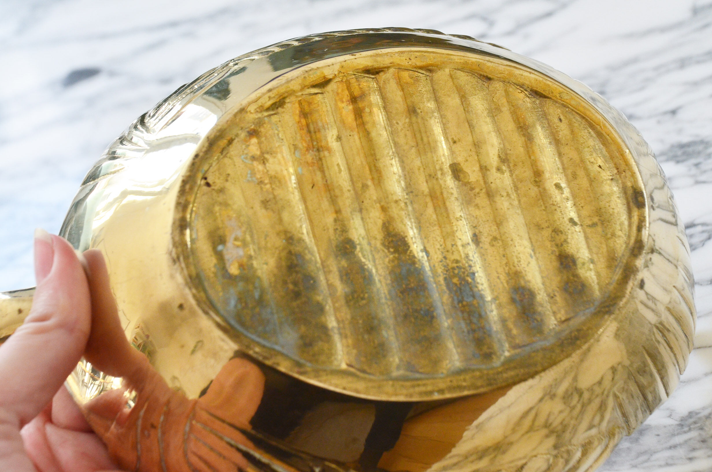 Swan brass trinket bowl from the 60/70