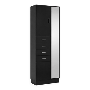 Armoire noire satinée
