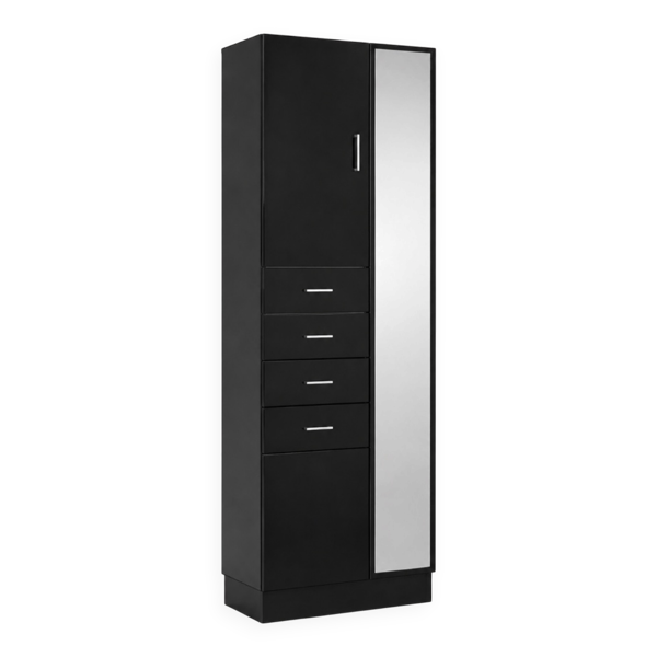 Armoire noire satinée 1970