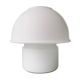 Glassh-tte Limburg 80s white glass mushroom table lamp