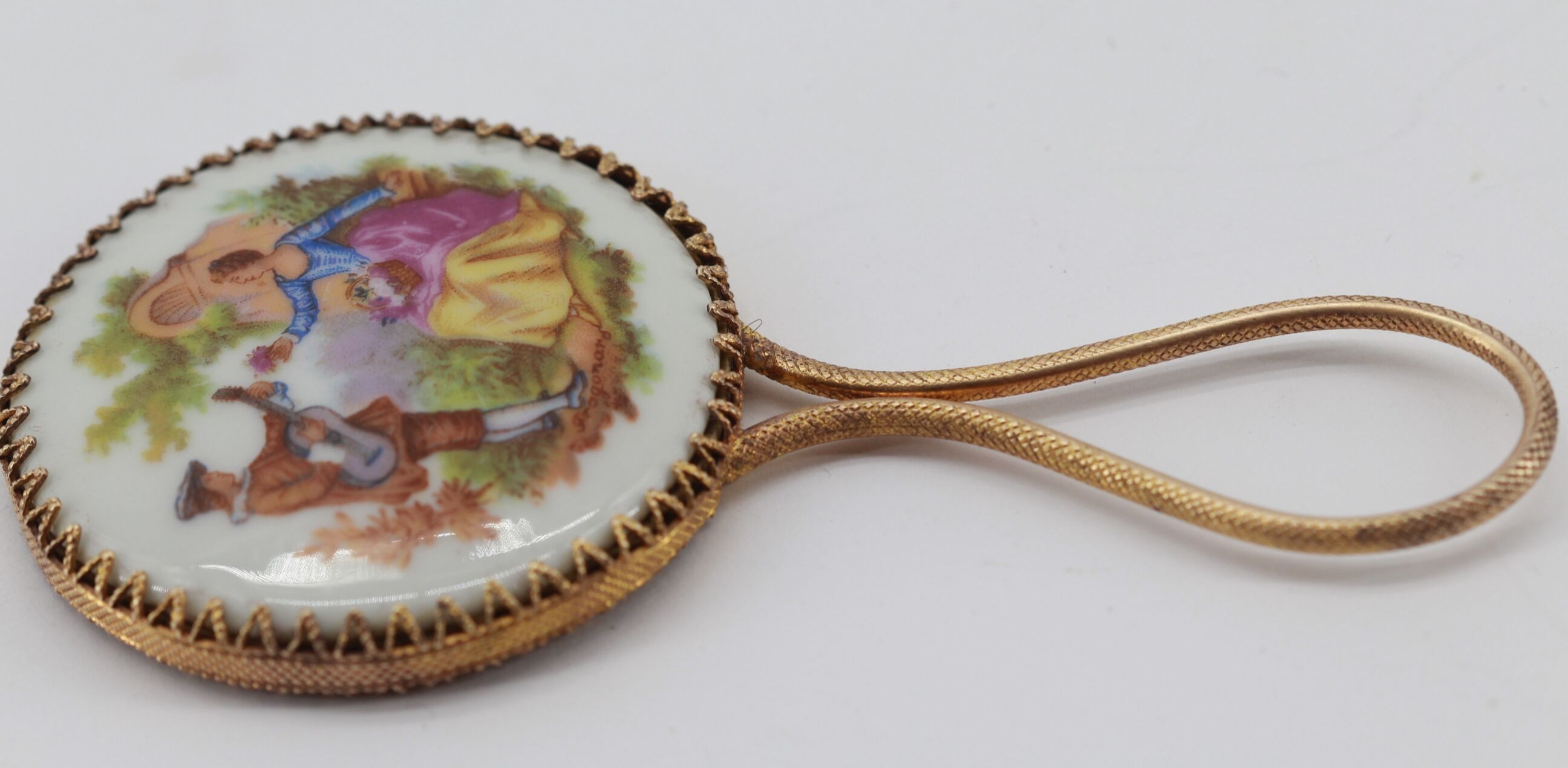 Porcelain pocket mirror