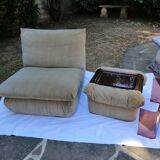 Chauffeuse et pouf Gao Cinna 1970/1980