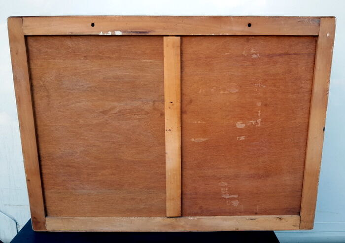 Haut de buffet vintage en bois peint