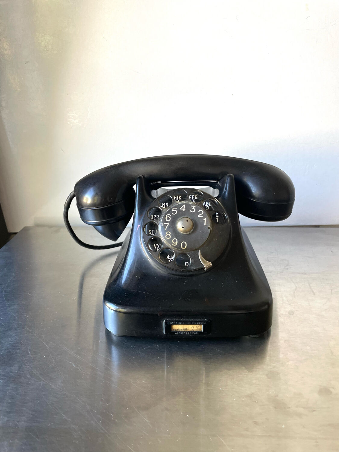 1940’s Scandinavian Bakelite Rotary analog Telephone