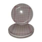 4 Vichy style plates
