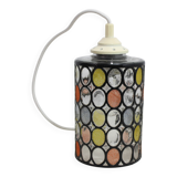 Colored glass pendant light