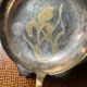 Cuillère à Sauce Art-Nouveau Décor Floral en Argent & Vermeil