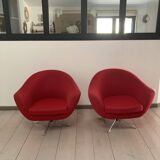Hukla Jet swivel shell armchairs from the 60s/70s