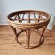 Petit tabouret/porte-plante en rotin '1970 - Vintage