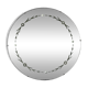 Miroir rond vintage sans cadre avec biseau