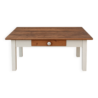 Table basse ancienne avec tiroir