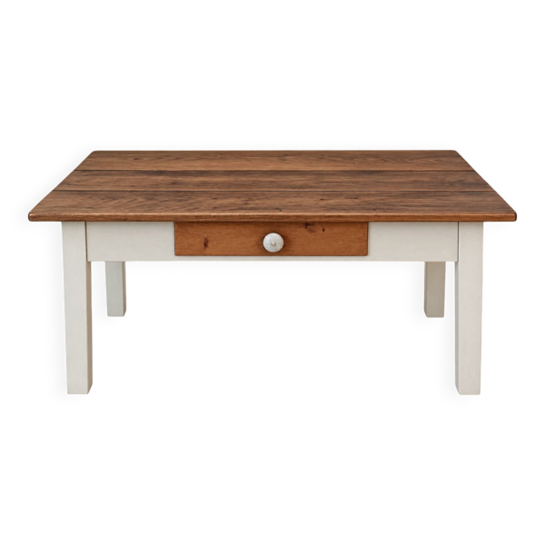 Table basse ancienne avec tiroir