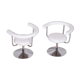 Pair of white swivel chairs - 1940s czechia