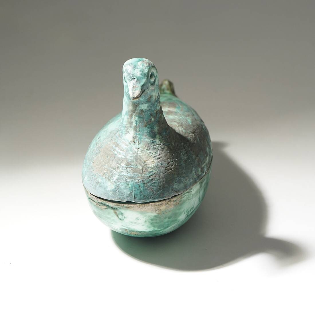 Ceramic box in the shape of a bird, 1960s