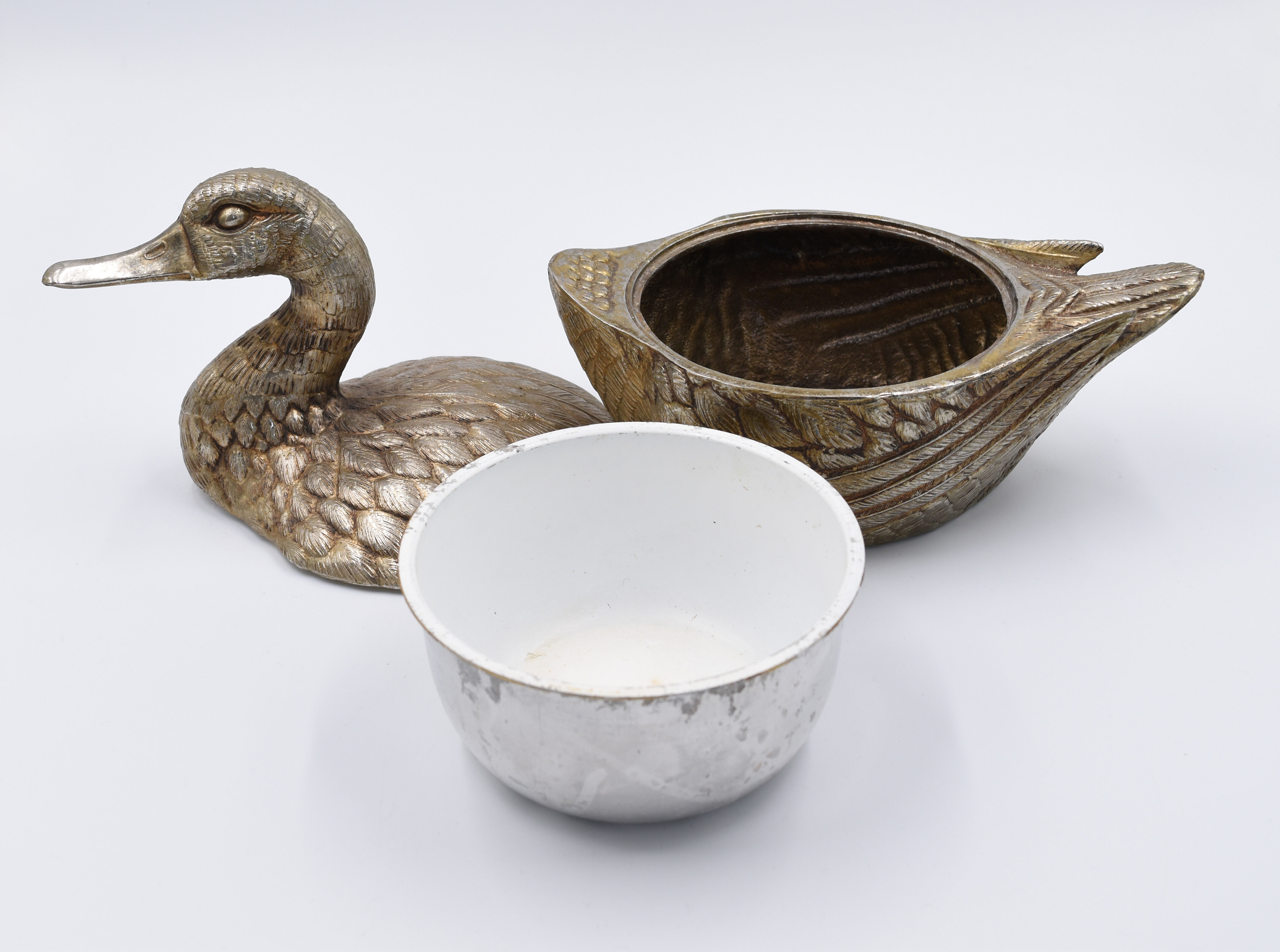 Vintage duck ice bucket by mauro manetti circa 1970 italy