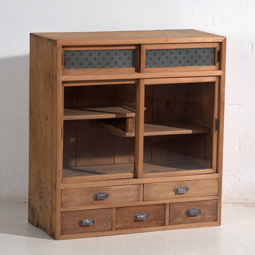 Old Japanese cedar wardrobe – Taishō / Shōwa period (c. 1912-1945) #32