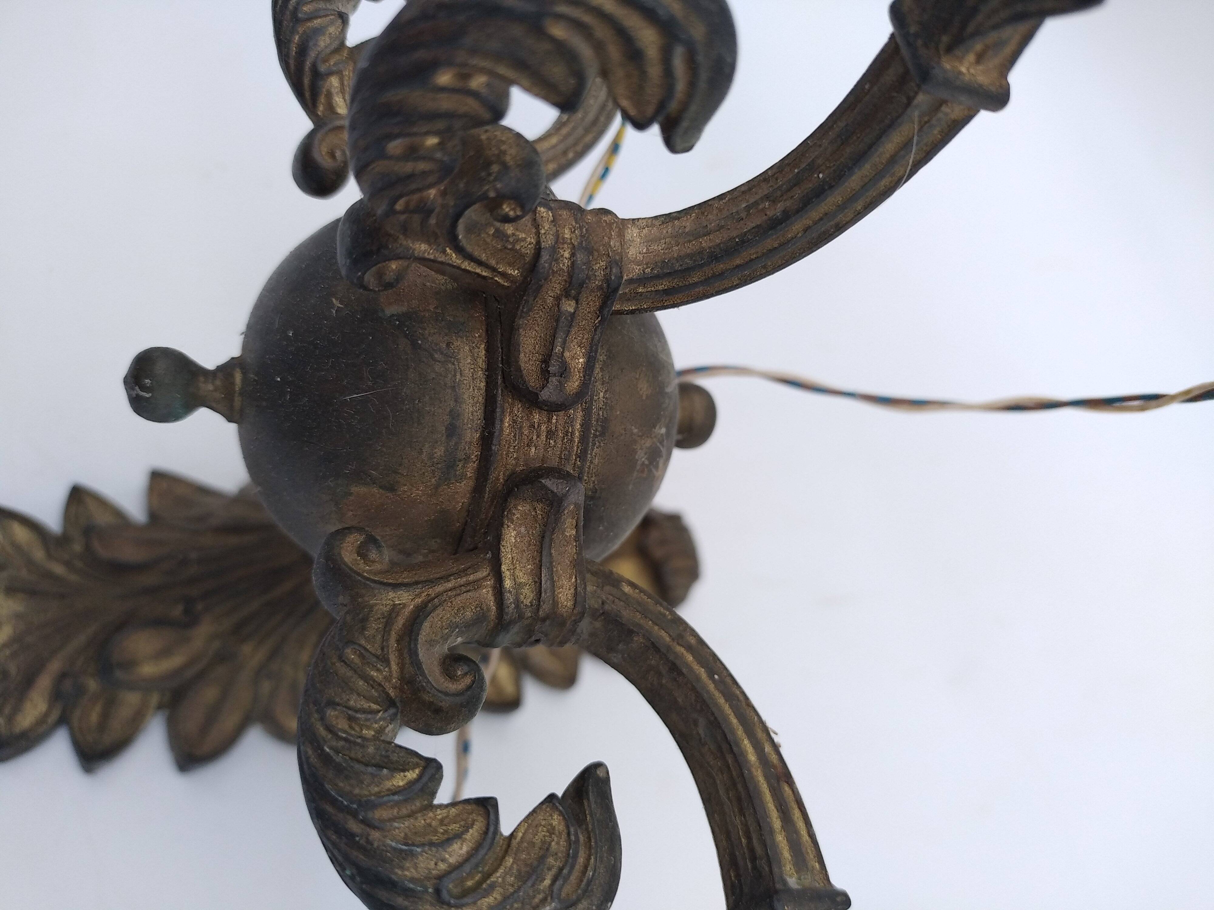 2 bronze wall lights