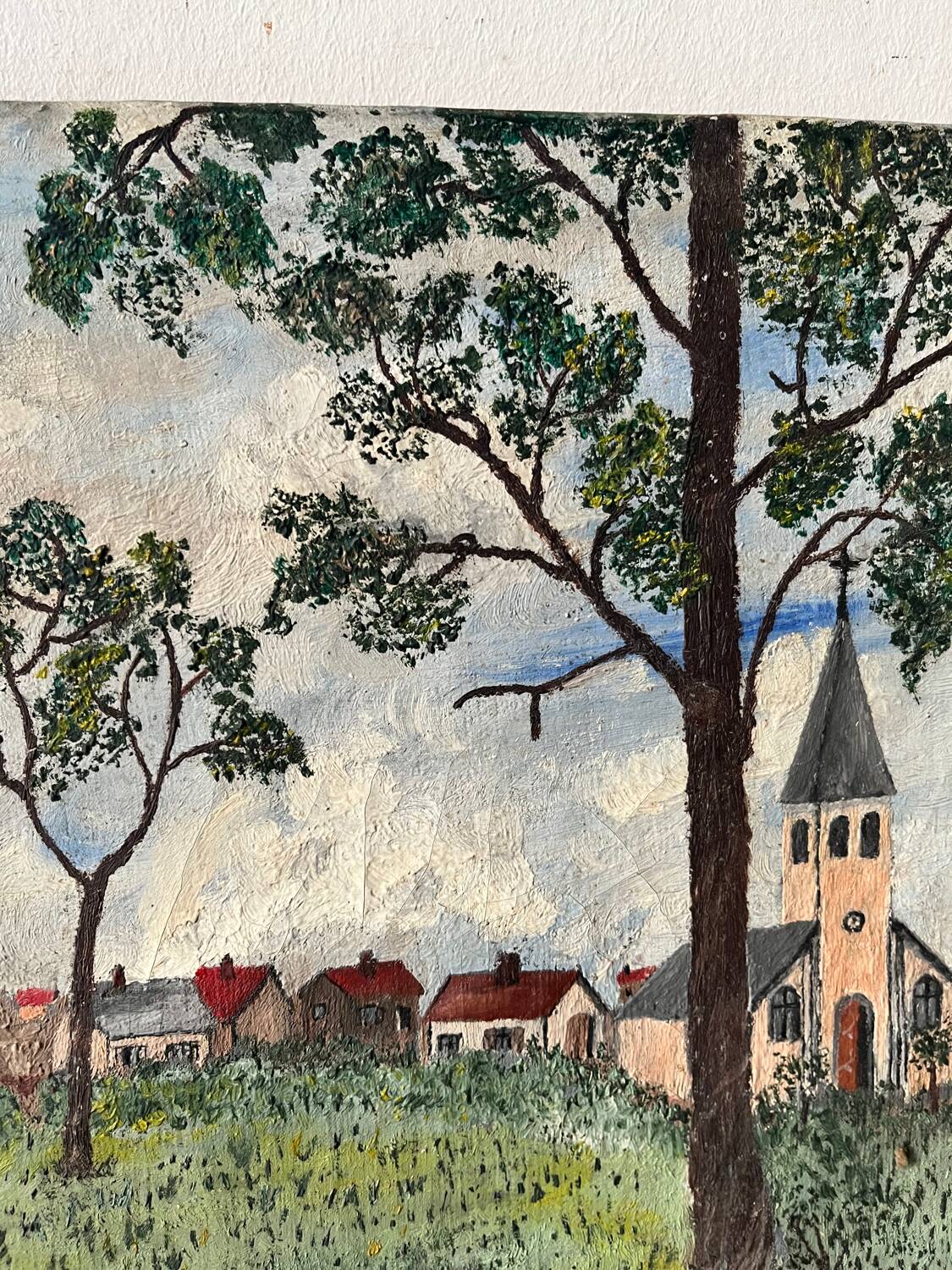 Countryside scene with horses, signed