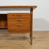 Mid-century freestanding teak desk by Kai Kristiansen for Feldballes Møbelfabrik, 1960s