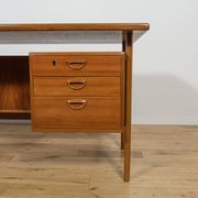 Mid-century freestanding teak desk by Kai Kristiansen for Feldballes Møbelfabrik, 1960s