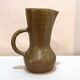 Digoin Brutalist Freeform Pitcher in Beige Stoneware Vintage 1960s