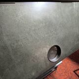 Industrial furniture with sliding flaps