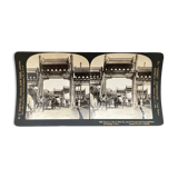 Old photography stereo, stereograph, luxury albumine 1903 Ha-ta-Men Street, Beijing, China