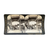 Photographie ancienne stereo, stereograph, luxe albumine 1903 Rue Ha-ta-Men, Pékin, Chine