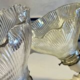 Holophane wall lights with bistro-style porcelain supports