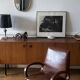 Modernist armchair with oval armrests, 1950s-1960s