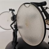 Industrial style Black 3 spot floodlight flush mount ceiling lamp