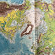 Physical map — Northern Hemisphere | Polar projection