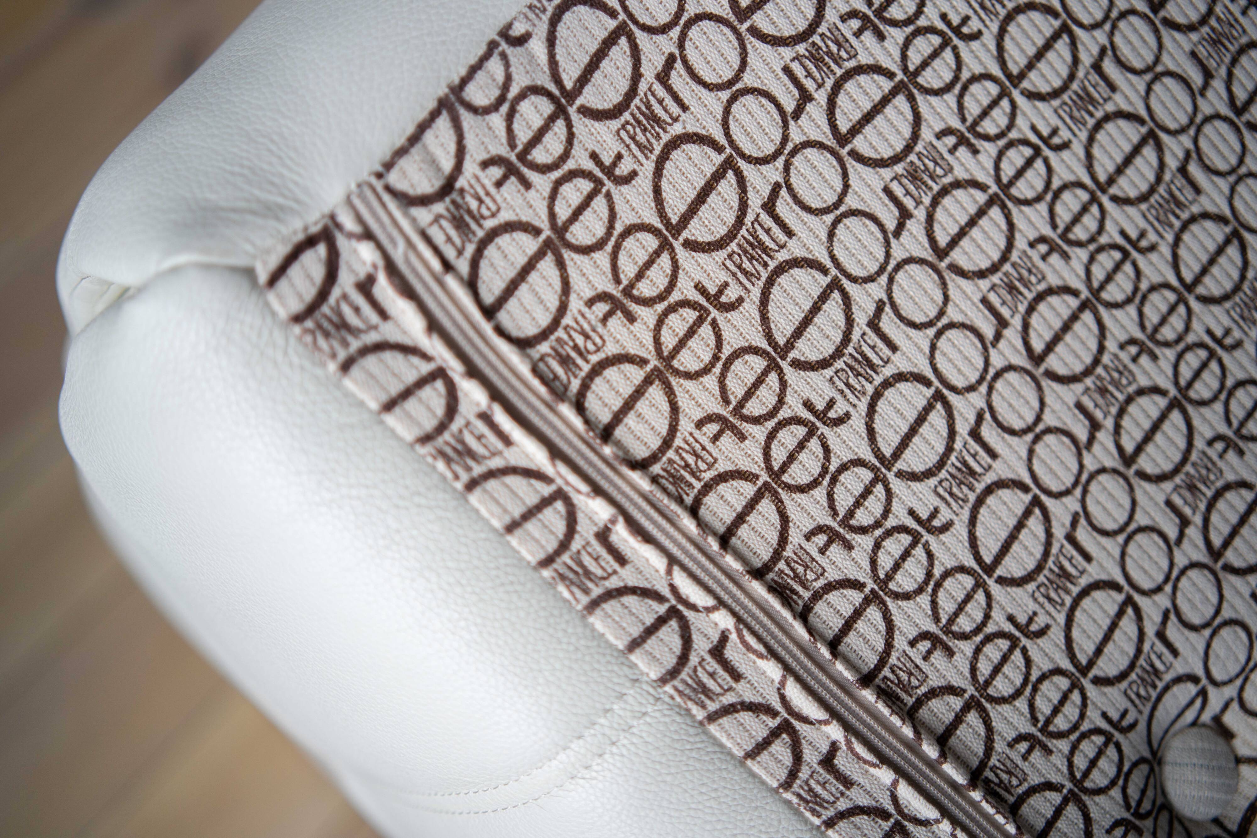 Vintage Leather Kashima Sofa in White Leather by Michel Ducaroy for Ligne Roset, 1980s