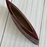 Rectangular red ceramic vase
