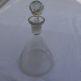 Old shape conical and engraved decanter