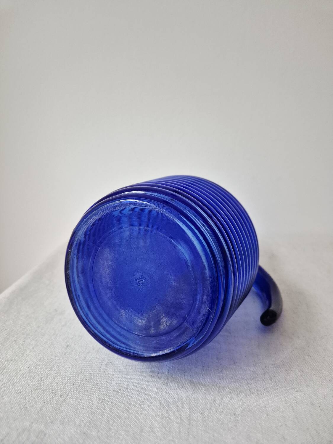 Vintage cobalt blue glass carafe/pitcher '1970s - Cisper