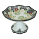 octagonal art deco BOWL footed bowl schramberg majolika 1920s hand-painted decor