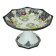 octagonal art deco BOWL footed bowl schramberg majolika 1920s hand-painted decor