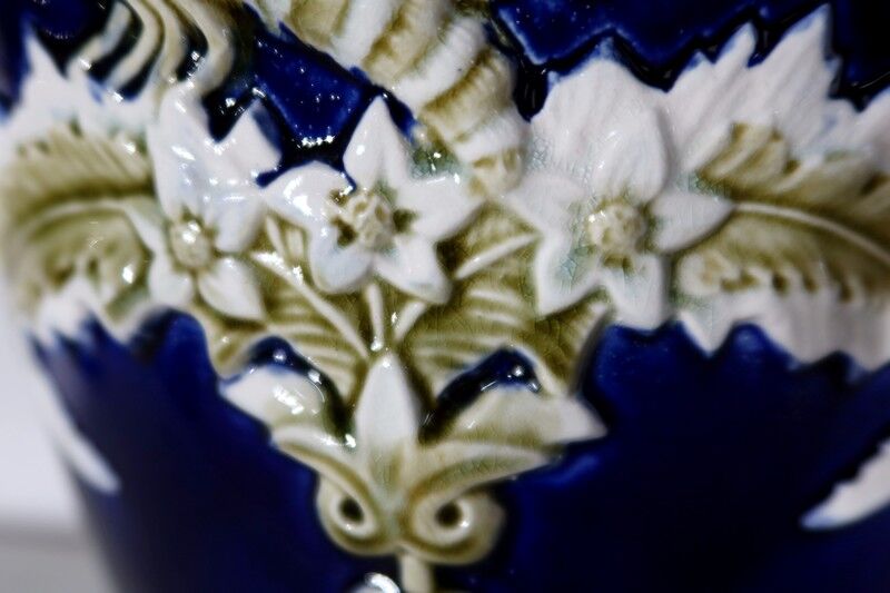 Earthenware vase, faience factory of fives lille - early twentieth century