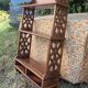 Vintage wall shelf in oriental or Moorish style, handcrafted by a cabinetmaker.