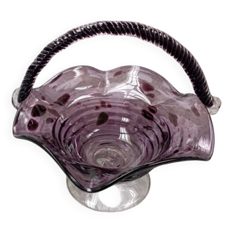Vintage glass basket