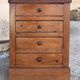 Small workshop cabinet with four drawers, mahogany finish and lined interiors.