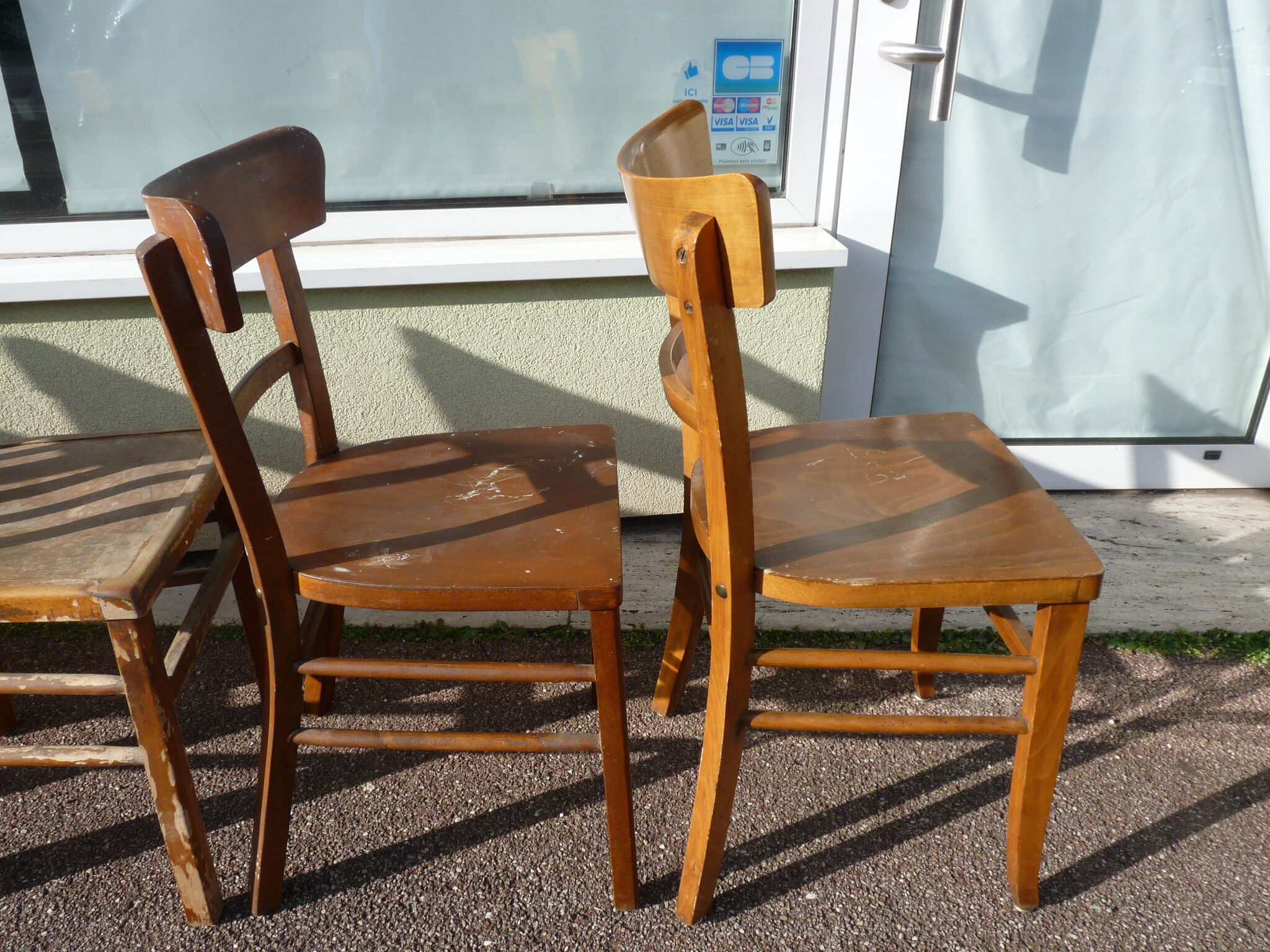 Lot de 6 chaises en bois de bistrot