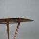 Vintage enamelled metal table, Italian design from the 1960s.